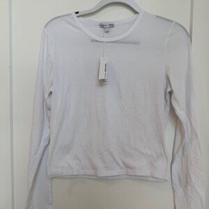James Perse Long Sleeve Cropped Crew – Size 4 – NWT